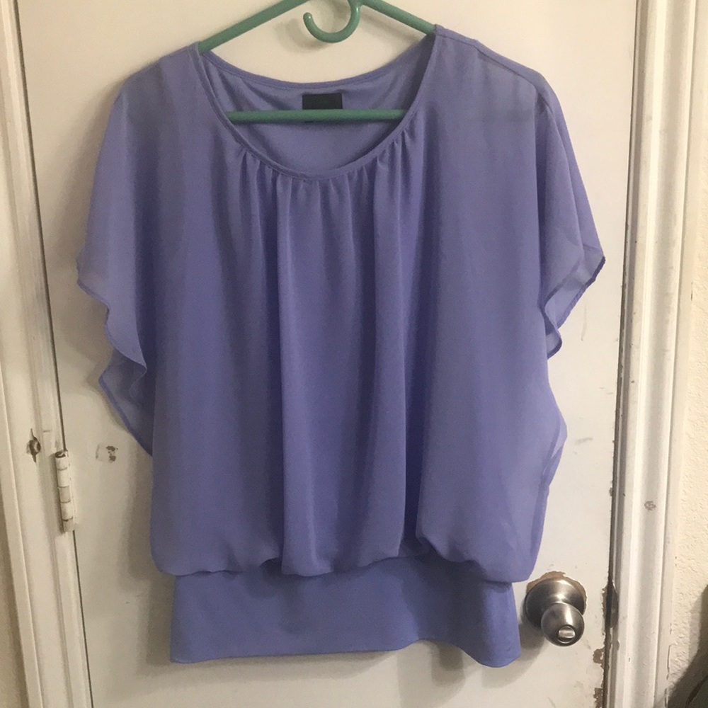 JM collection size small lavender blouse